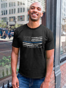 Grunge U.s.a Flag Honor Serve  Men's T-Shirt