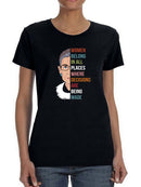 Women Belong In All Places Ruth Bader Ginsburg Women's Shaped T-shirt