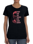 Ruth Bader Ginsburg Things You Care Women's Shaped T-shirt