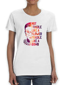 Ruth Bader Ginsburg Not Fragile Like A Flower Women's Shaped T-shirt