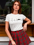 Cat On Life Line Women's Shaped T-shirt