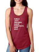 Girls Just Wanna Have Rights Women's Racerback Tank