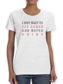 Watching Anime With Ramen Women's Shaped T-shirt