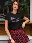 Blessed, Thankful Quote Shaped Tee Women's -GoatDeals Designs