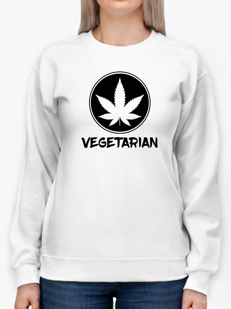 Vegetarian Weed Design Sweatshirt Women's -GoatDeals Designs