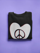 Cute Heart With Peace Symbol Sweatshirt Men's -GoatDeals Designs