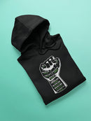 Black White Fist With Quote Hoodie Men's -GoatDeals Designs
