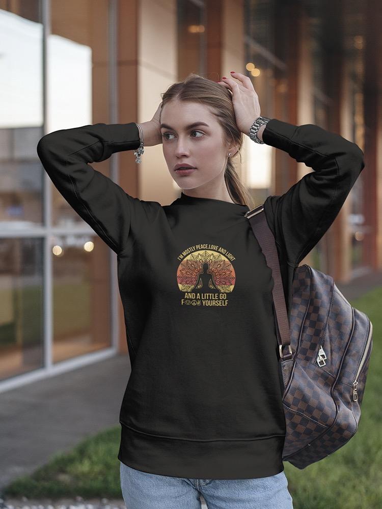 Peace, Love And Light Sweatshirt Women's -GoatDeals Designs