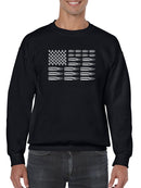 Bullets Design Usa Flag Sweatshirt Men's -GoatDeals Designs