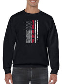Trump And Usa Flag Scratched  Sweatshirt Men's -GoatDeals Designs