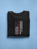 Trump And Usa Flag Scratched  Sweatshirt Men's -GoatDeals Designs
