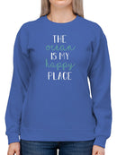 The Ocean Is My Happy Place! Sweatshirt Women's -GoatDeals Designs