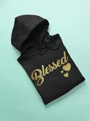 Blessed, Golden Font Hoodie Women's -GoatDeals Designs