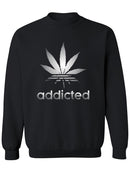 Weed Leaf In Cool Silver Design Sweatshirt Men's -GoatDeals Designs
