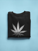 Weed Leaf In Cool Silver Design Sweatshirt Men's -GoatDeals Designs