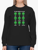 Funny Alien Moods Sweatshirt Women's -GoatDeals Designs