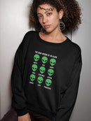 Funny Alien Moods Sweatshirt Women's -GoatDeals Designs