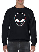 Smiling Alien Head Sweatshirt Men's -GoatDeals Designs