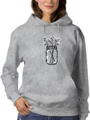 Glass Jar With Flowers Hoodie Women's -GoatDeals Designs
