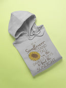 Sunflower Curved Font Quote Hoodie Women's -GoatDeals Designs