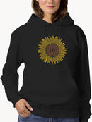 Cute Sunflower Drawing Hoodie Women's -GoatDeals Designs