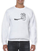 You Are Inside My Heart Sweatshirt Men's -GoatDeals Designs