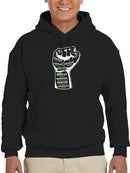 Raised Fist With Phrases Hoodie Men's -GoatDeals Designs