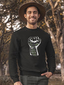 Raised Fist Drawing With Names Sweatshirt Men's -GoatDeals Designs