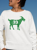 The Goat, 33 Sweatshirt Women's -GoatDeals Designs