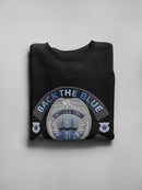 Back The Blue Quote Sweatshirt Women's -GoatDeals Designs