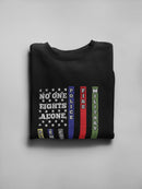 No One Fights Alone Flag Sweatshirt Women's -GoatDeals Designs