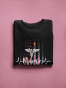 Usa Nurse Flag Sweatshirt Women's -GoatDeals Designs