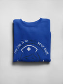 Save Your Butt Funny Quote Sweatshirt Women's -GoatDeals Designs
