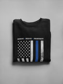Honor Serve Protect Slogan Sweatshirt Men's -GoatDeals Designs
