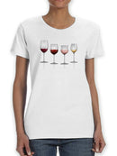 Glasses With Wine Tee Women's -SmartPrintsInk Designs