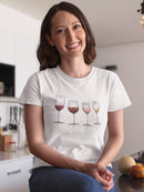Glasses With Wine Tee Women's -SmartPrintsInk Designs