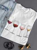 Glasses With Wine Tee Women's -SmartPrintsInk Designs
