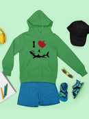 I Love Sharks Hoodie -SmartPrintsInk Designs