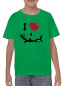 I Love Sharks T-shirt -SmartPrintsInk Designs
