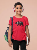Bear, Brother Lettering T-shirt -SmartPrintsInk Designs