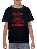 Heart Crusher T-shirt -SmartPrintsInk Designs