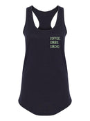 Coffee, Carbs And Cardio Racerback Tank -SmartPrintsInk Designs