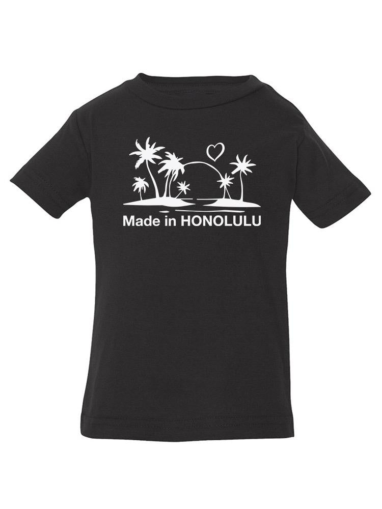 Made In Honolulu Landscape T-shirt -SmartPrintsInk Designs