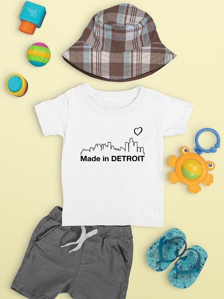 Made In Detroit. Landscape T-shirt -SmartPrintsInk Designs
