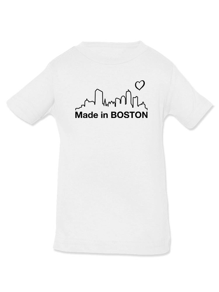 Made In Boston. Landscape T-shirt -SmartPrintsInk Designs