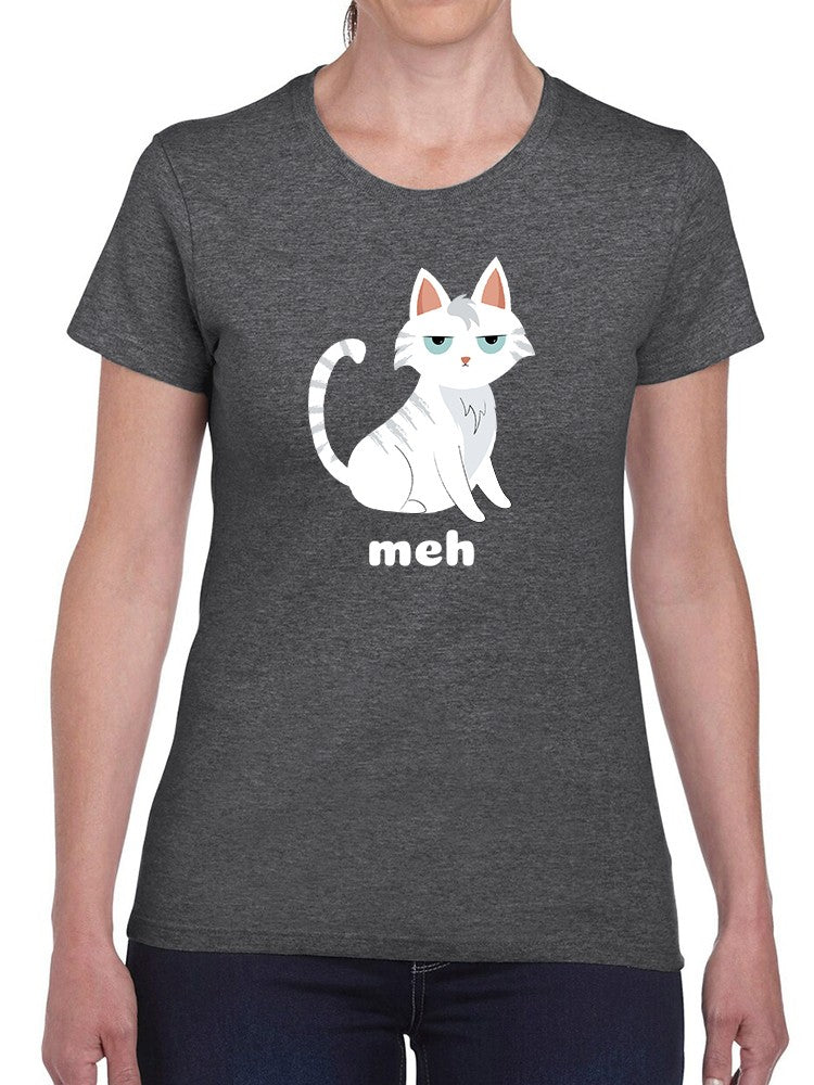 "meh" Kitten T-shirt -SmartPrintsInk Designs
