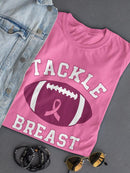 Tackle Breast Cancer T-shirt -SmartPrintsInk Designs
