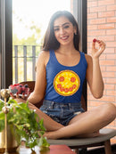 Smiling Pizza Racerback Tank -SmartPrintsInk Designs