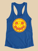 Smiling Pizza Racerback Tank -SmartPrintsInk Designs