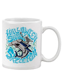 Halloween Shark Skeleton Mug -SmartPrintsInk Designs